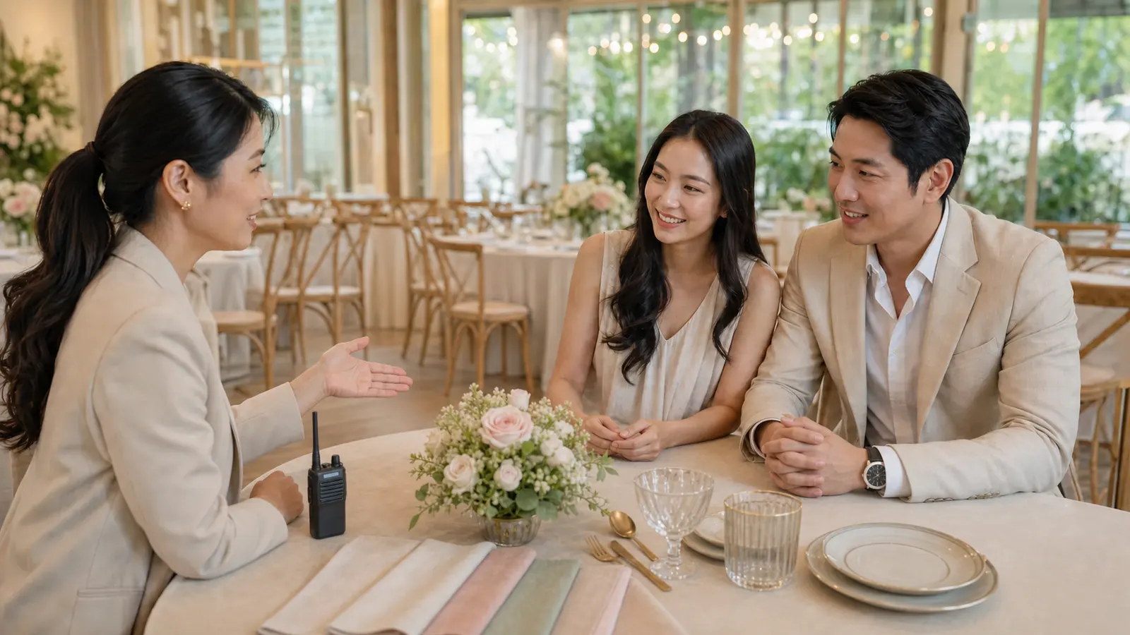 เวดดิ้งแพลนเนอร์ไทยคุยเรื่องดอกไม้ ผ้า เครื่องใช้บนโต๊ะ และการประสานงานกับคู่บ่าวสาว